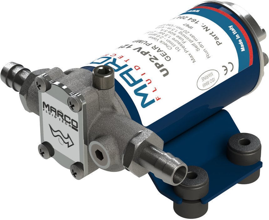 Pompa Marco UP2-PV PTFE Gear pump 10 l/min with check valve - 12V