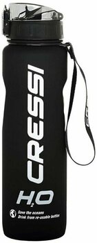 Water Bottle Cressi H2O Frosted 600 ml Black Water Bottle - 1