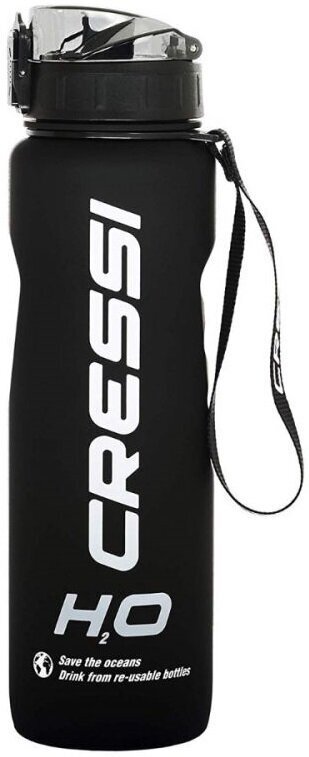 Water Bottle Cressi H2O Frosted 1 L Black Water Bottle