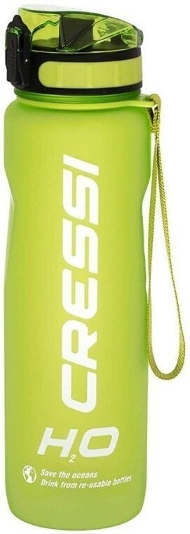 Шише за вода Cressi H2O Frosted 1 L Fluo Green Шише за вода