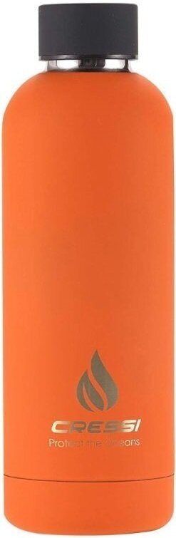 Thermos Flask Cressi Rubber Coated 500 ml Tangerine/Black Thermos Flask