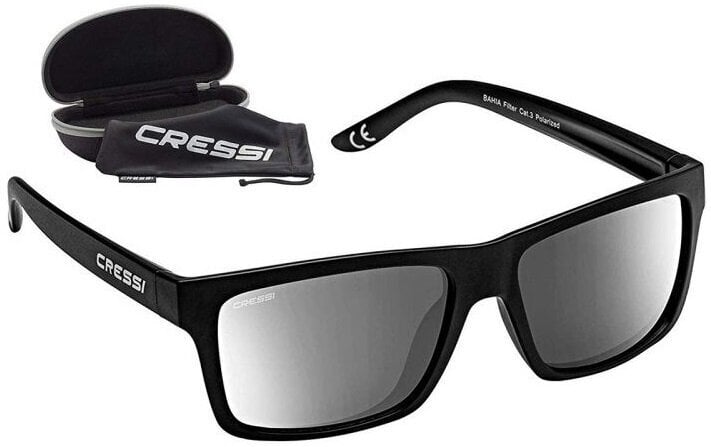 Óculos de náutica Cressi Bahia Black/Silver/Mirrored Óculos de náutica