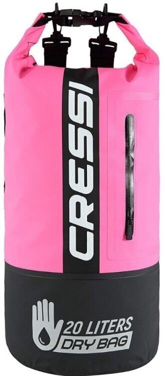 Borsa impermeabile Cressi Dry Bag Bi-Color Black/Pink 20L