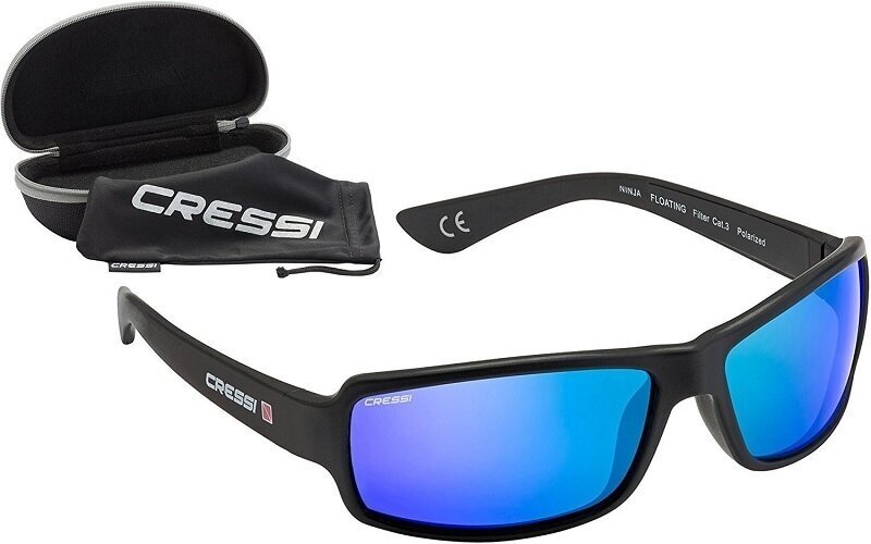 Óculos de náutica Cressi Ninja Black/Blue/Mirrored Óculos de náutica