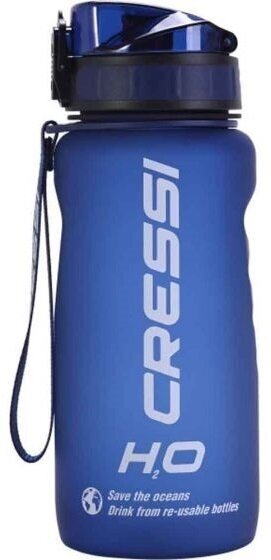 Water Bottle Cressi H2O Frosted 600 ml Blue Water Bottle
