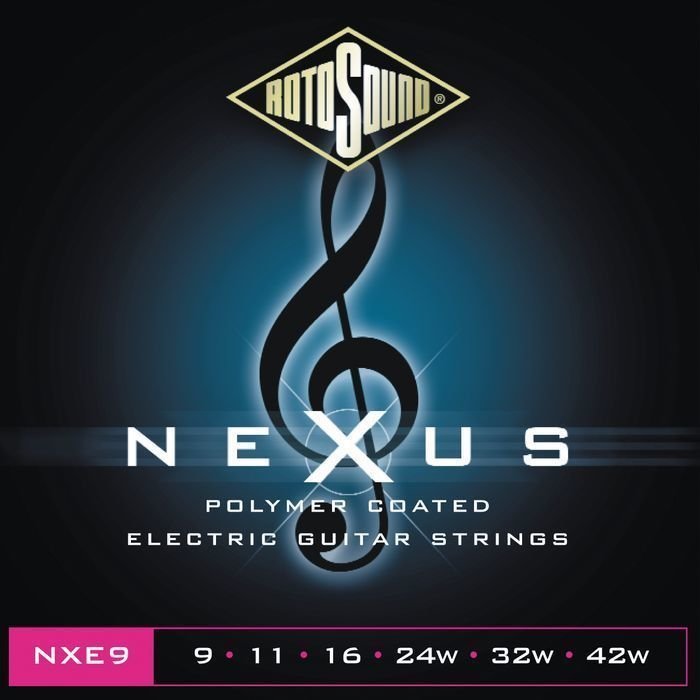 Cordas para guitarra elétrica Mi Rotosound NXE-9 Nexus Coated
