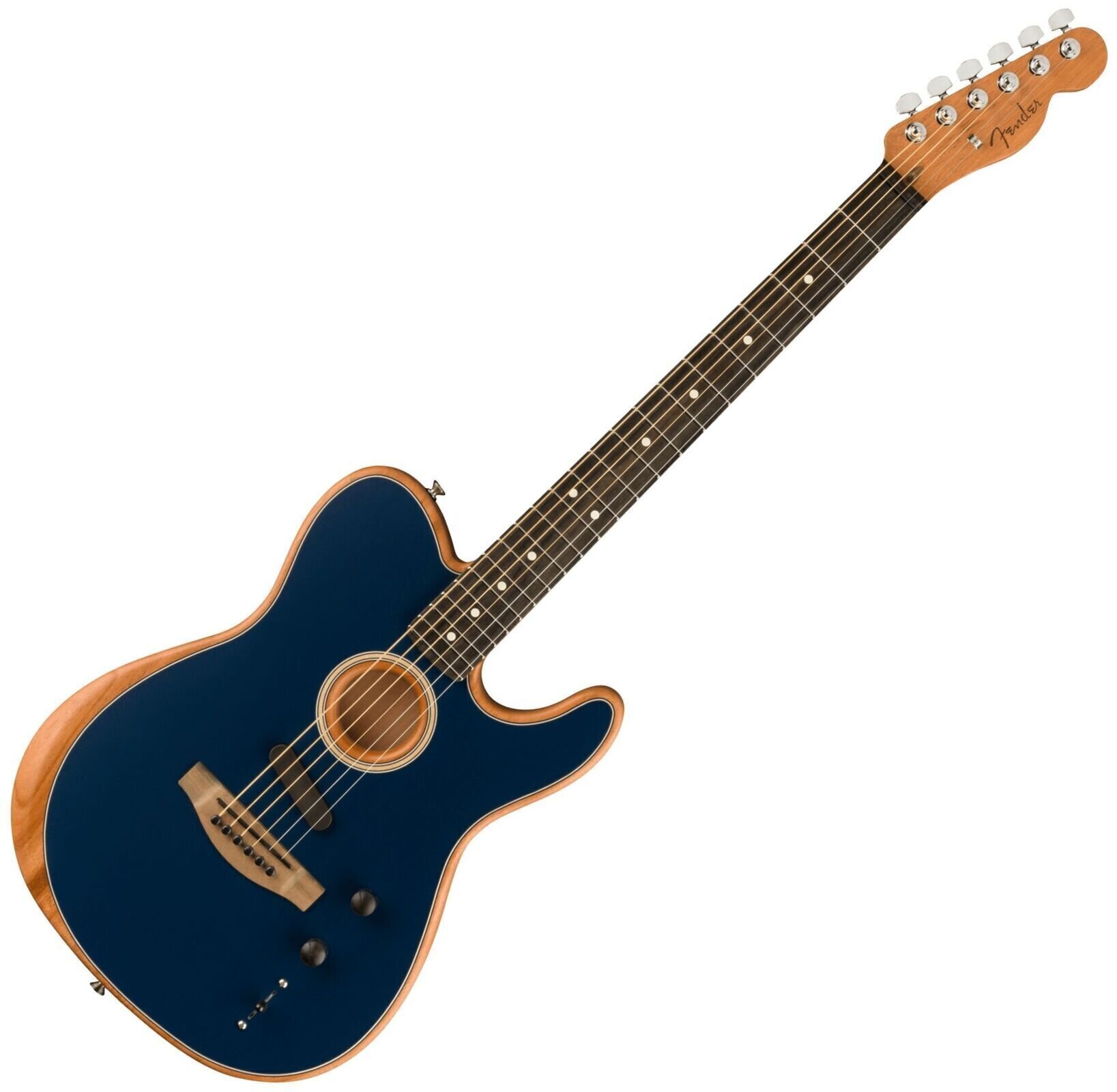 Speciell akustisk-elektrisk gitarr Fender American Acoustasonic Telecaster Steel Blue