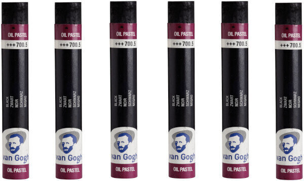 Pastel à l'huile Van Gogh Oil Pastel Stick Coffret de pastels à l'huile Black 5 6 pièces