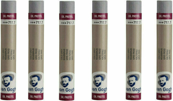 Pastel à l'huile Van Gogh Oil Pastel Stick Coffret de pastels à l'huile Cold Grey 7 6 pièces - 1