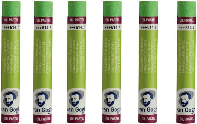 Pastel à l'huile Van Gogh Oil Pastel Stick Coffret de pastels à l'huile Permanent Green Medium 7 6 pièces