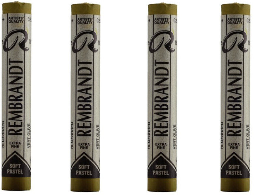 Pastel sec Rembrandt Soft Pastel Coffret de pastels secs Olive Green 7 4 pièces