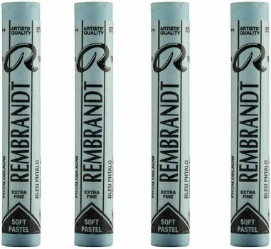 Pastel sec Rembrandt Soft Pastel Coffret de pastels secs Phthalo Blue 9 4 pièces - 1