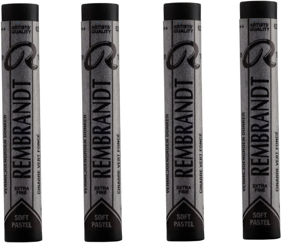Pastel sec Rembrandt Soft Pastel Coffret de pastels secs Cinnabar Green Deep 2 4 pièces