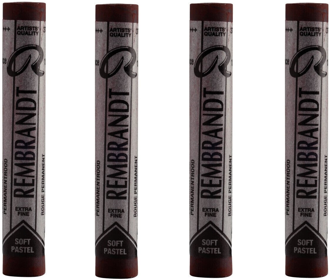 Pastel sec Rembrandt Soft Pastel Coffret de pastels secs Permanent Red 2 4 pièces