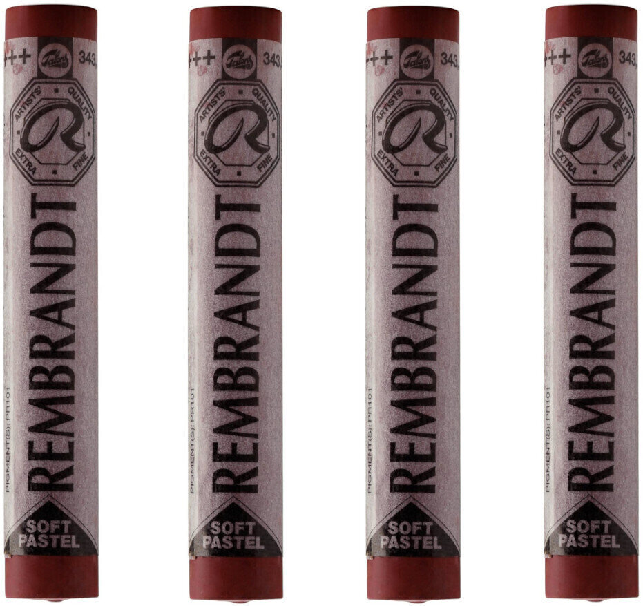 Pastel sec Rembrandt Soft Pastel Coffret de pastels secs Caput Mortuum Red 5 4 pièces