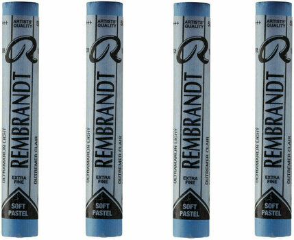 Pastel sec Rembrandt Soft Pastel Coffret de pastels secs Ultramarine Light 8 4 pièces - 1