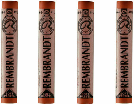 Pastel sec Rembrandt Soft Pastel Coffret de pastels secs Burnt Sienna 8 4 pièces - 1