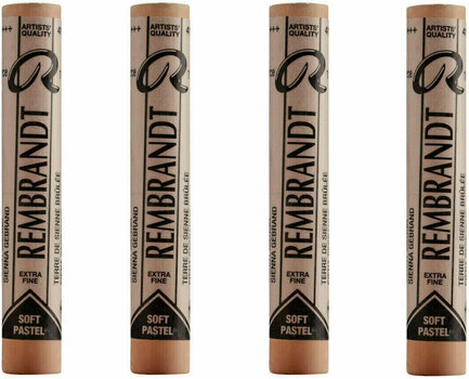 Pastel sec Rembrandt Soft Pastel Coffret de pastels secs Burnt Sienna 9 4 pièces - 1