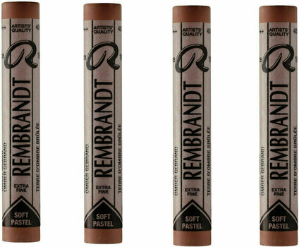 Pastel sec Rembrandt Soft Pastel Coffret de pastels secs Burnt Umber 8 4 pièces - 1