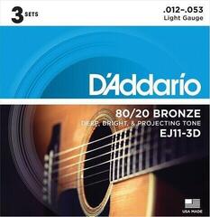 Akusztikus gitárhúrok D'Addario EJ11-3D Akusztikus gitárhúrok