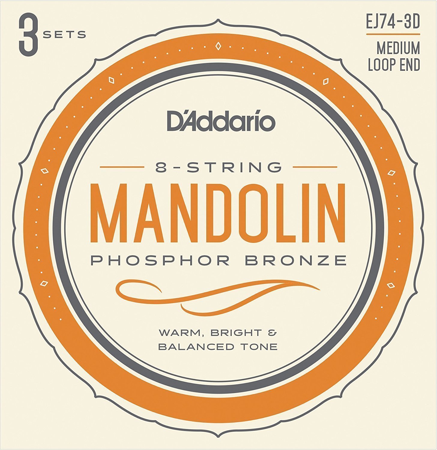 Struny pro mandolínu D'Addario EJ74-3D