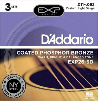 Snaren voor akoestische gitaar D'Addario EXP26-3D - 1