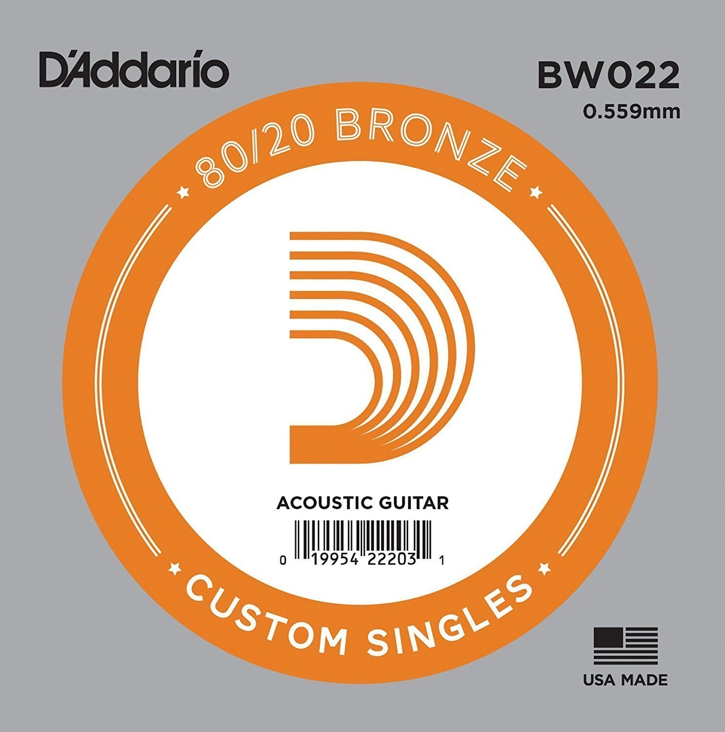 Единична струна за китара D'Addario BW022 Единична струна за китара