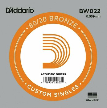 Különálló akusztikus gitárhúr D'Addario BW022 Különálló akusztikus gitárhúr - 1