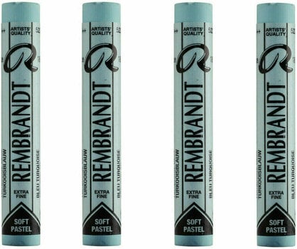 Pastel sec Rembrandt Soft Pastel Coffret de pastels secs Turquoise Blue 10 4 pièces - 1