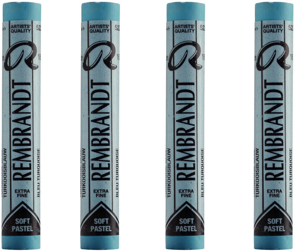 Pastel sec Rembrandt Soft Pastel Coffret de pastels secs Turquoise Blue 8 4 pièces