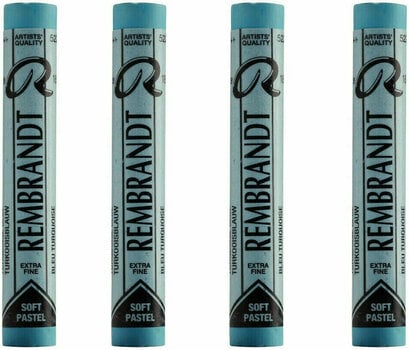 Pastel sec Rembrandt Soft Pastel Coffret de pastels secs Turquoise Blue 8 4 pièces - 1
