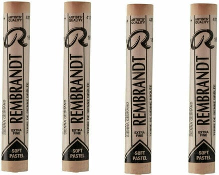 Pastel sec Rembrandt Soft Pastel Coffret de pastels secs Burnt Sienna 10 4 pièces - 1