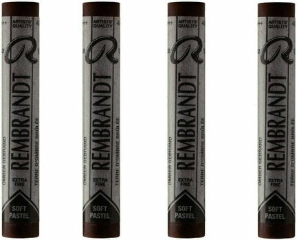 Pastel sec Rembrandt Soft Pastel Coffret de pastels secs Burnt Umber 5 4 pièces - 1