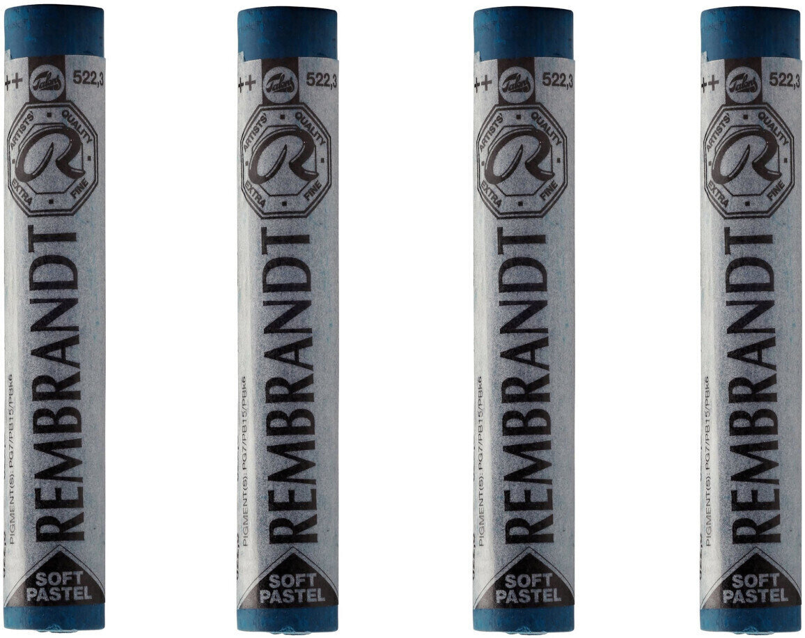 Pastel sec Rembrandt Soft Pastel Coffret de pastels secs Turquoise Blue 3 4 pièces