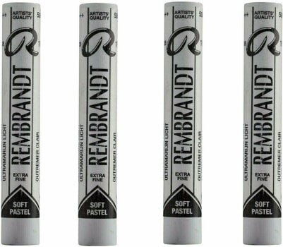 Pastel sec Rembrandt Soft Pastel Coffret de pastels secs Ultramarine Light 10 4 pièces - 1