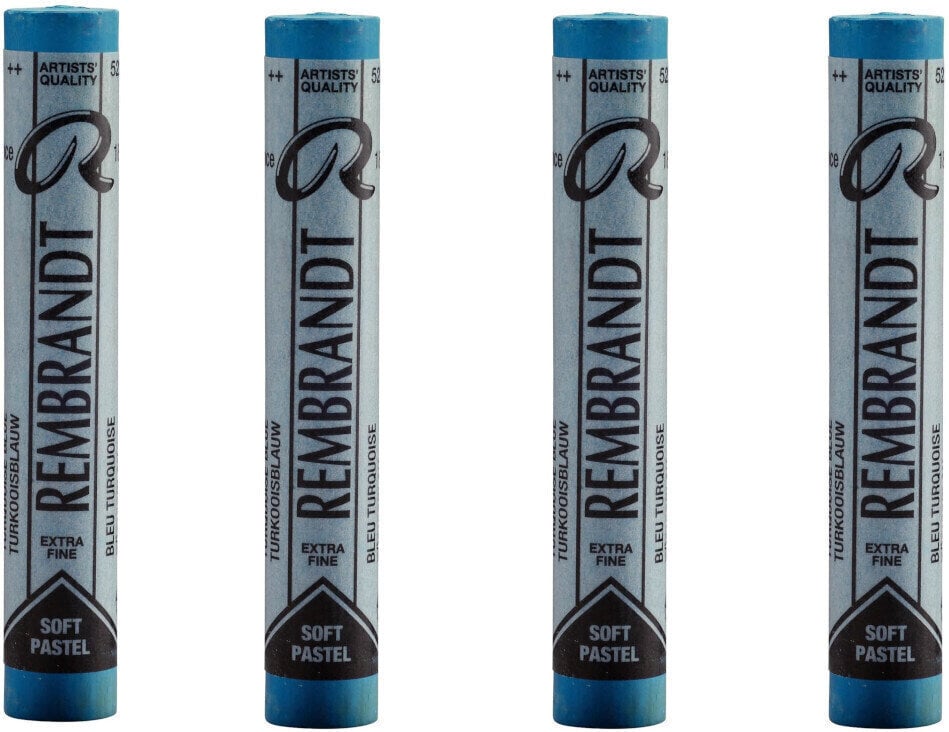 Pastel sec Rembrandt Soft Pastel Coffret de pastels secs Turquoise Blue 5 4 pièces