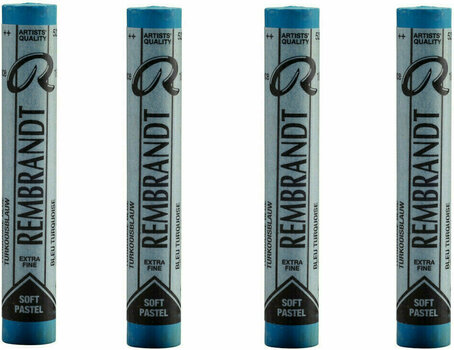 Pastel sec Rembrandt Soft Pastel Coffret de pastels secs Turquoise Blue 5 4 pièces - 1