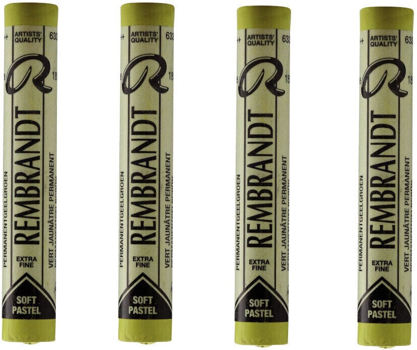 Droge pastel Rembrandt Soft Pastel Droogpastelset Permanent Yellowish Green 5 4 stuks