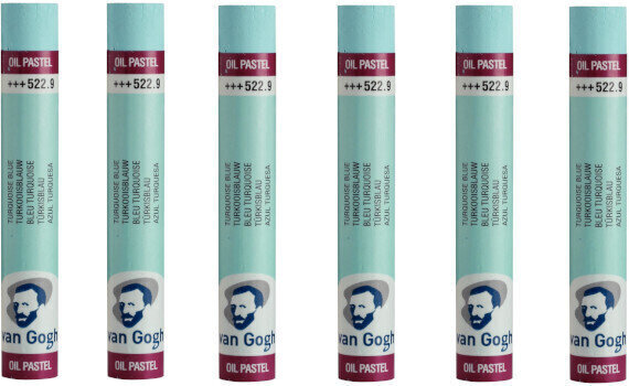 Pastel à l'huile Van Gogh Oil Pastel Stick Coffret de pastels à l'huile Turquoise Blue 9 6 pièces