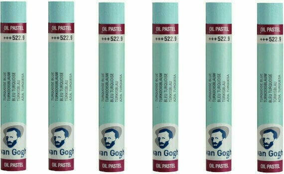 Pastel à l'huile Van Gogh Oil Pastel Stick Coffret de pastels à l'huile Turquoise Blue 9 6 pièces - 1