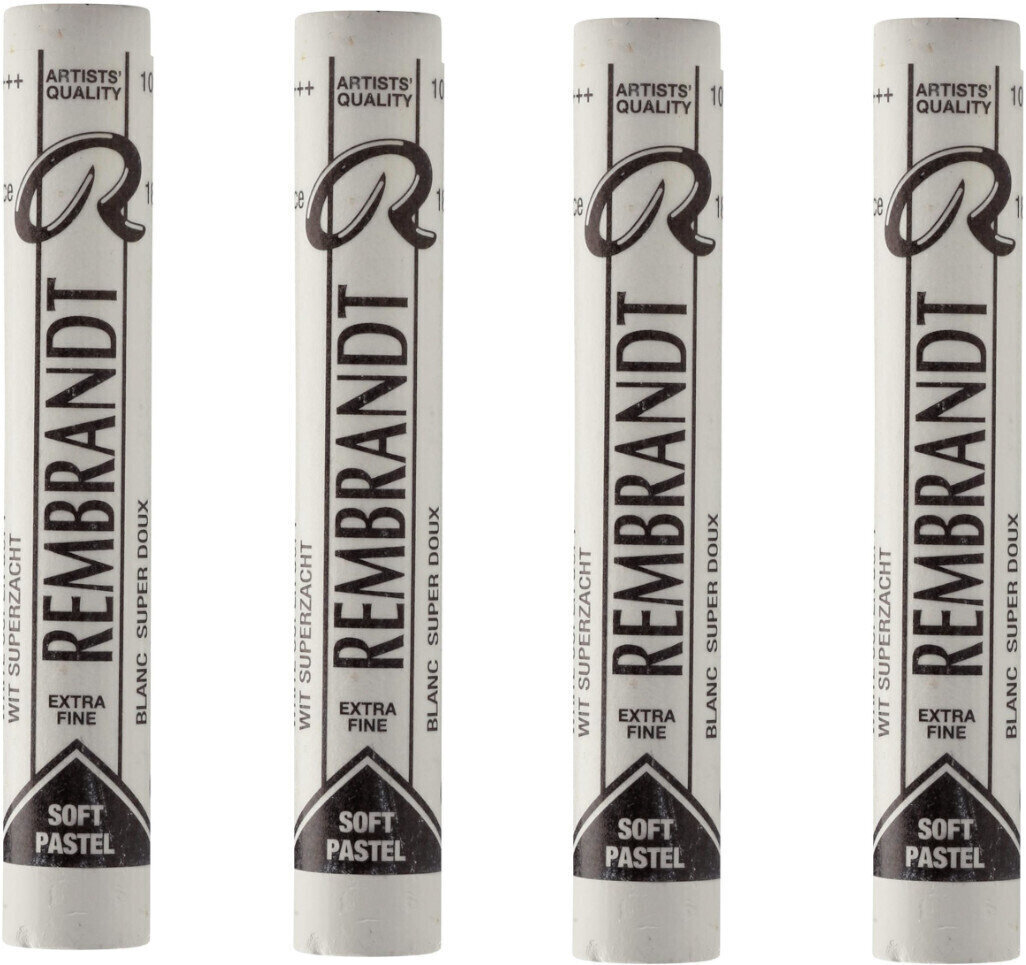 Pastel sec Rembrandt Soft Pastel Super Soft Coffret de pastels secs White Super Soft 5 4 pièces