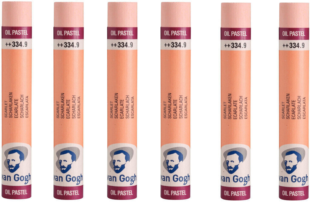 Pastel à l'huile Van Gogh Oil Pastel Stick Coffret de pastels à l'huile Scarlet 9 6 pièces