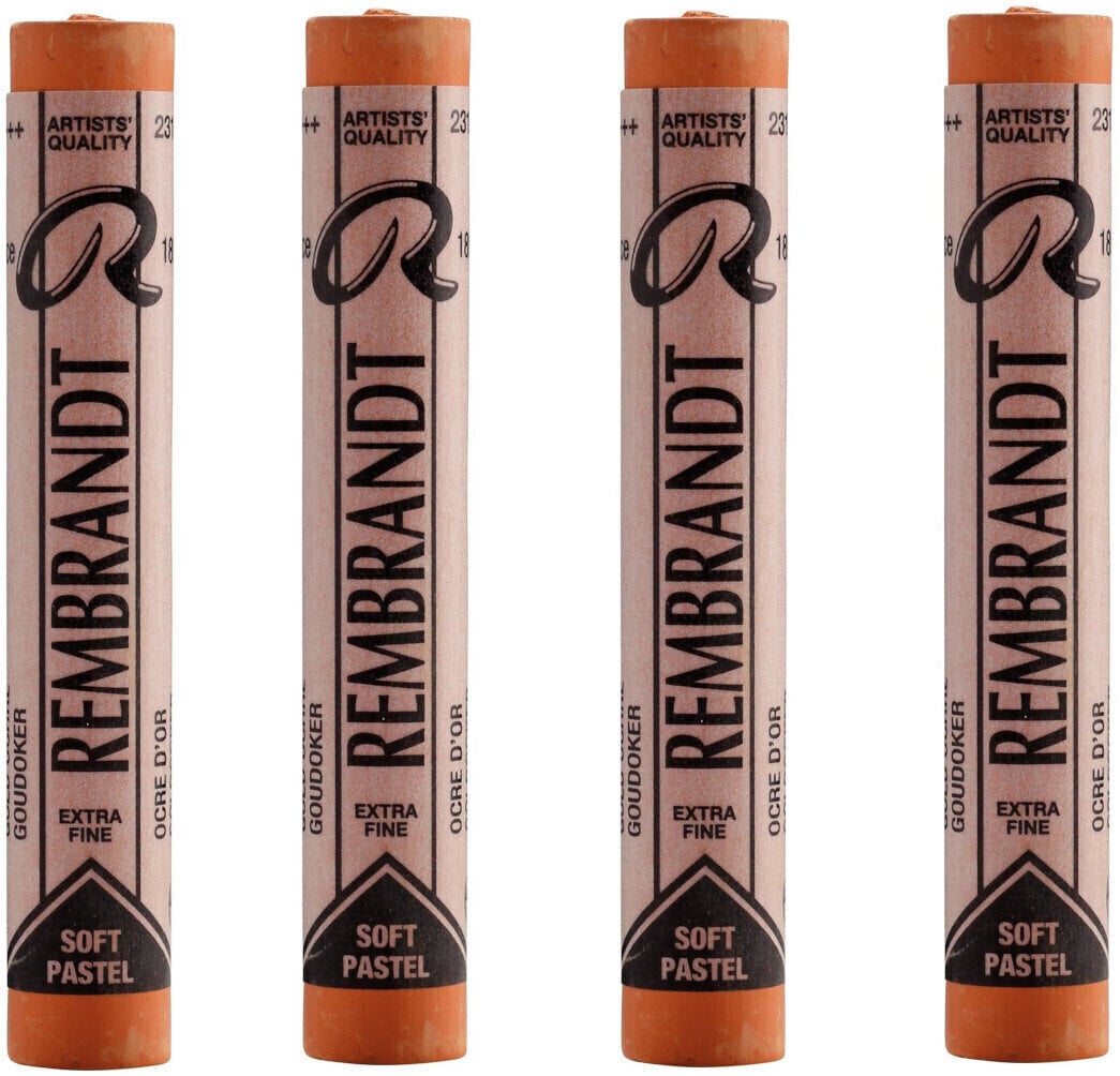 Pastel sec Rembrandt Soft Pastel Coffret de pastels secs Gold Ochre 7 4 pièces
