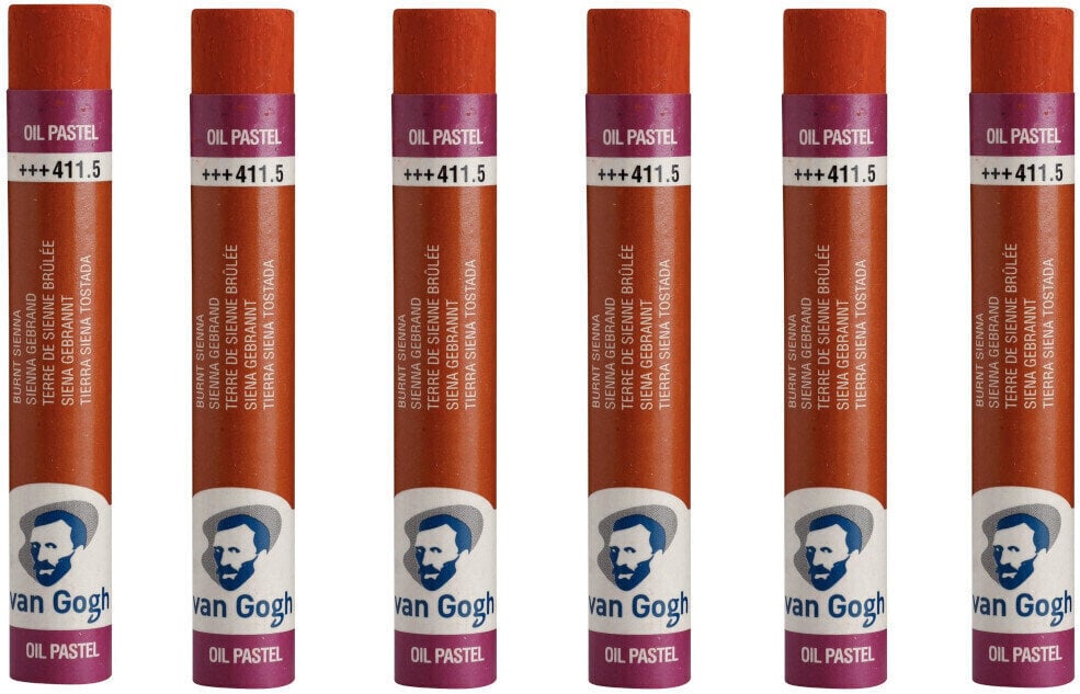 Pastel à l'huile Van Gogh Oil Pastel Stick Coffret de pastels à l'huile Burnt Sienna 5 6 pièces