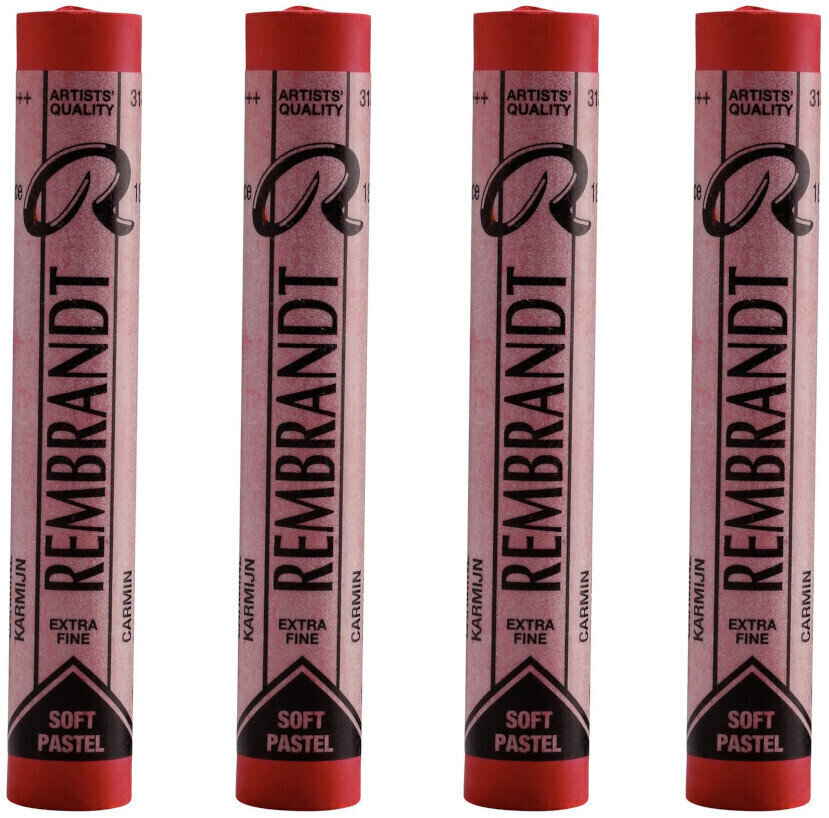 Pastel sec Rembrandt Soft Pastel Coffret de pastels secs Carmine 5 4 pièces