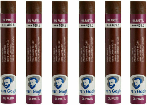 Pastel à l'huile Van Gogh Oil Pastel Stick Coffret de pastels à l'huile Burnt Umber 5 6 pièces - 1