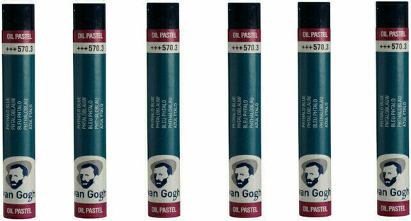 Pastello a olio Van Gogh Oil Pastel Stick Set di pastelli a olio Phthalo Blue 3 6 pezzi - 1