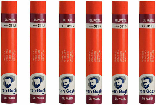 Pastel à l'huile Van Gogh Oil Pastel Stick Coffret de pastels à l'huile Vermilion 5 6 pièces - 1