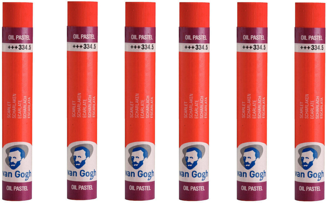 Pastel à l'huile Van Gogh Oil Pastel Stick Coffret de pastels à l'huile Scarlet 5 6 pièces