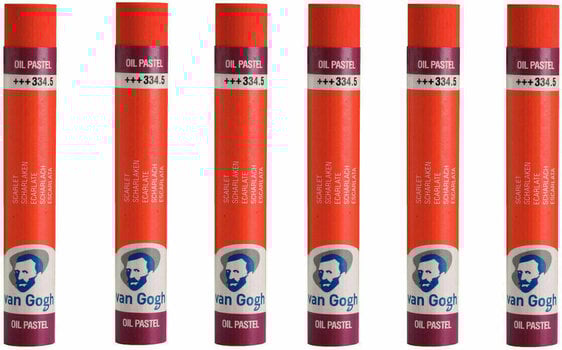 Pastel à l'huile Van Gogh Oil Pastel Stick Coffret de pastels à l'huile Scarlet 5 6 pièces - 1